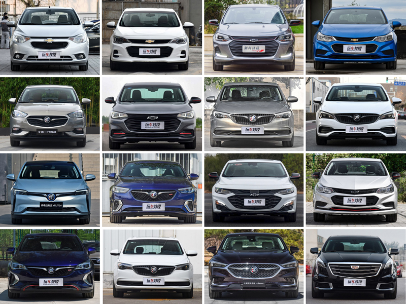 上汽通用汽车旗下合资品牌前驱轿车选购思维导图